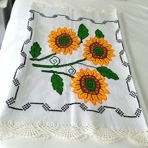 Cross stitch vintage pillow insert
